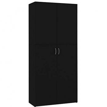 VidaXL Contemporary Black Shoe Storage Unit