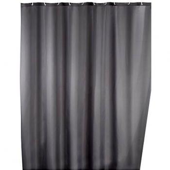 WENKO Duschvorhang Grau, 200 cm hoch, waschbar