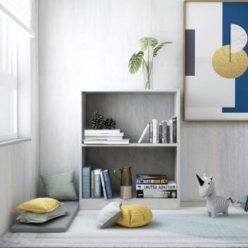 Librería Funcional de Madera Multicapa Gris 60x24x76 cm