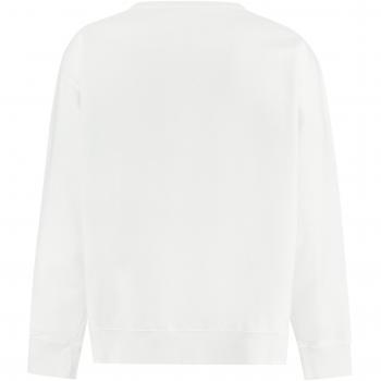 Maison Margiela Men's Cotton Sweatshirt with Crew Neck and Brand Logo, Size: M, Color: White