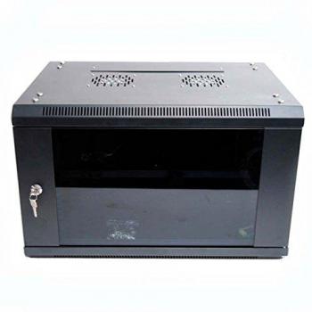Rack mural Powergreen 19 6U 600x450 mm avec thermostat, 2 ventilateurs et plateau fixe