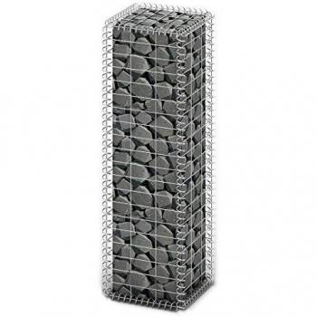 VidaXL Gabion Basket with Lids Galvanized Wire 39.4x11.8x11.8