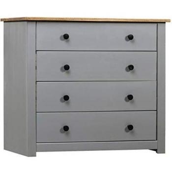 VidaXL Armoire latérale Gris 80x40x73 cm Pin Assortiment Panama