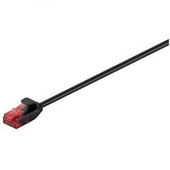 Compact Cat‑6 U/UTP Patch Cord – 1 m Black
