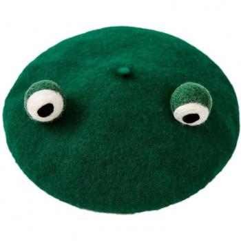 Faux Wool Kawaii Frog Eyes Cap