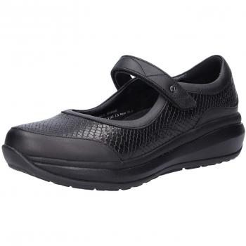 JOYA Jane Black Snake Premium-Leder Ballerinas mit Senso-Sohle (Größe: 37 2/3)