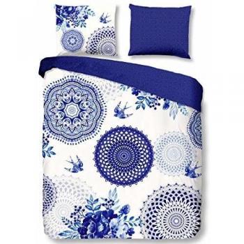 Biancheria da letto 2 pezzi Hip Mako Satin Blu, copripiumino 240 x 220 cm, federa 60 x 70 cm, mod