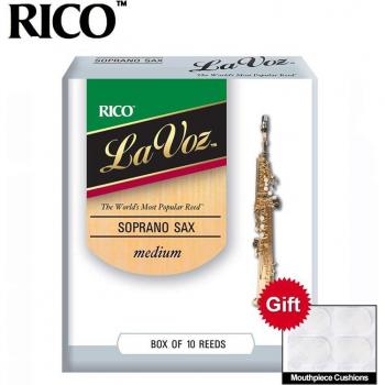 RICO La Voz Soprano Saxophone Reeds, Strength Medium, 10-pack