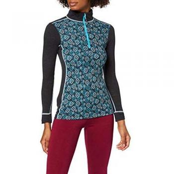 CMP 38y4056 Maillot de Corps Femme S Noir/Curacao/Bleu Ciel