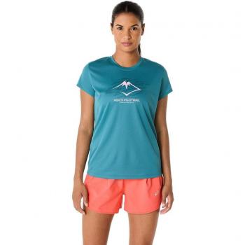 Women's Extra Large ASICS Fujitrail Blue Logo T-Shirt