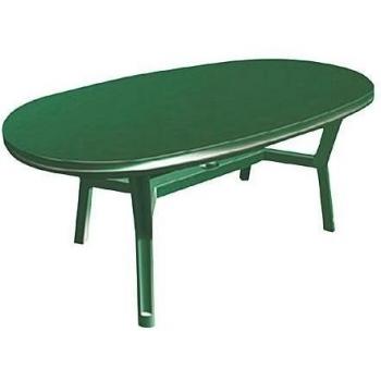 Mesa Ovalada de Jardín 170x95 cm Verde
