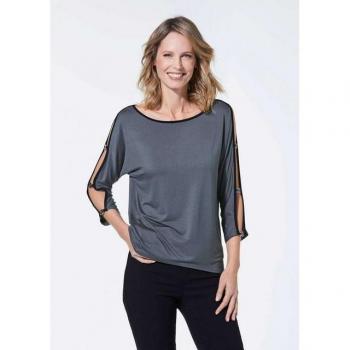 Elegante Smokkelgrijs/Schattige Zwart Shirt