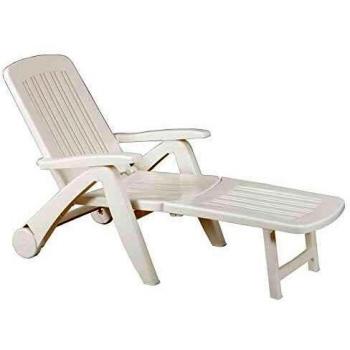 Lettino da Giardino Bianco