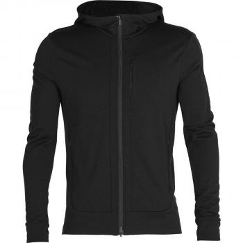 Icebreaker Quantum III Hoodie mit Reißverschluss schwarz für Herren