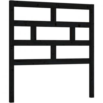 Cabecero Mueble Dormitorio Pino Negro 81 x 4 x 100 cm