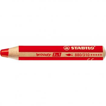 Stabilo Woody Acuarelable Rojo – 5 unidades