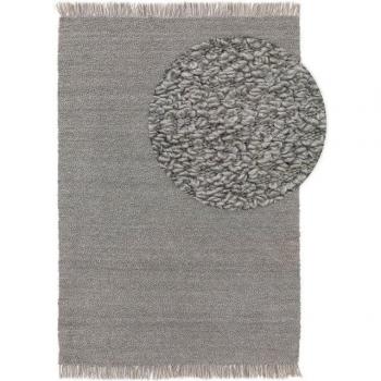 Benuta Tapis double face gris clair 120×170 cm – Variante « Eddy Gris »