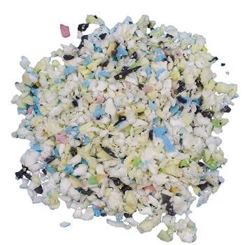 Mousse polyuréthane recyclée en flocons