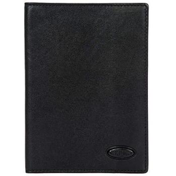 Einfache Passhülle aus pflanzenbasiertem Leder – Schwarz, einheitliche Größe