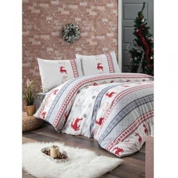 Home by Zorluteks Dual Design Christmas Deer Duvet Cover Set