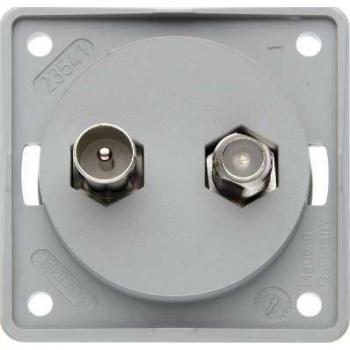 Berker Antennen-Verbindungsdose TV/SAT Integro grau 845632506