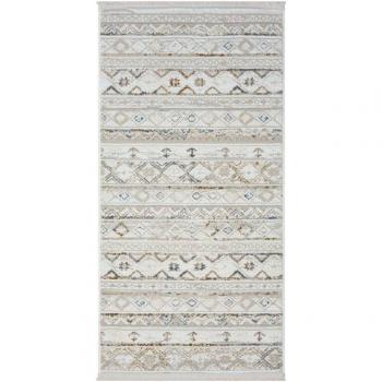 Myflair Möbel & Accessoires Teppich „Nomady“ – Kurzflor, 10 mm Höhe, rechteckige Form, Scandi‑Stil, weicher Microfaserboden mit Fransen