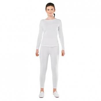 Justaucorps femme en spandex, ensemble 2 pièces blanc confortable
