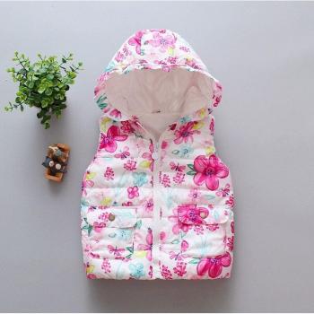 Coton Gilet Décor Florale pour Garçon
