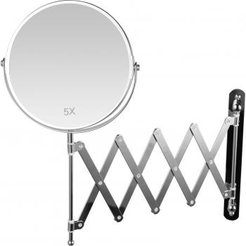 Illuminated Extendable Makeup Mirror with 1X/5X Magnification