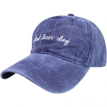 Winfox Gorra Béisbol Casual Bordada Amarillo y Marino
