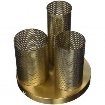 Metallschimmer-Pendelleuchte – 3 Flammen, poliertes Messing (90061/18)