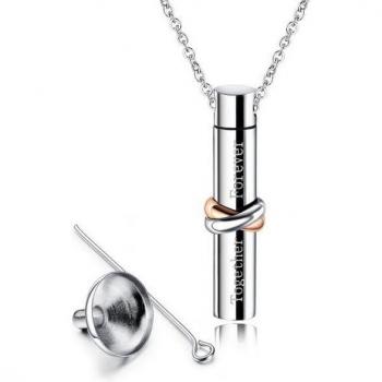 Titanium Cylinder Memorial Pendant