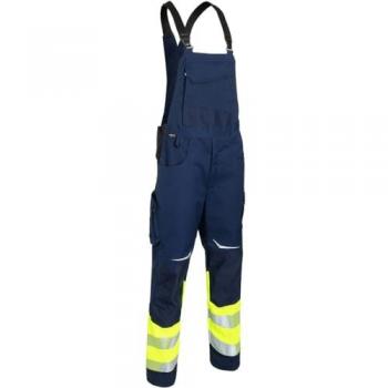 Kübler Salopette 3208 Classe 1 con Avviso Riflettente (Giallo & Blu Scuro) – Taglia 56