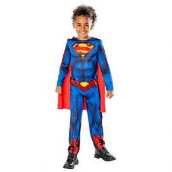 Disfraz Superman amigable con el medio ambiente con capa 5-6 años (110-116 cm)