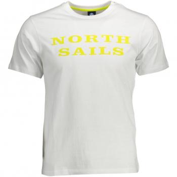 North Sails Men's Casual White Tee with Logo