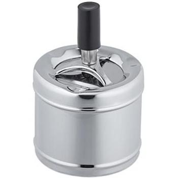 Coperchio Rotante Relaxdays: Porta Cenere in Acciaio Inox