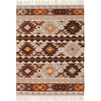 Zohra Etwas Beige Teppich – Rechteckig 5 mm – Kunstfaser – Wohn‑Berber‑Ethno