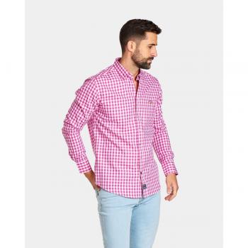 Camisa Oxford Rosa con Cuadrado Vichy