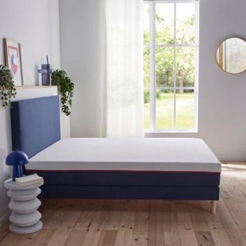 DODO Ensemble Matelas Mi-Ferme + Sommier + Tête de Lit L'Incontournable Gris Anthracite 160 x 200 cm