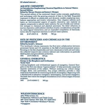 Aquatic Chemical Kinetics: Reaction Rates of Processes in Natural Waters