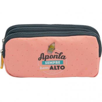 Estuche Portatodo Triple Mr. Wonderful con Diseño Motivacional