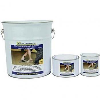 Revêtement sol anti-glissant hautes résistances Gris Clair RAL 7035 5 Kg