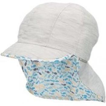 Casquette à visière avec protection de nuque Sterntaler Poissons gris clair