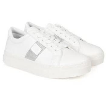 White Enamel Detail Liu Jo Womens Sneakers