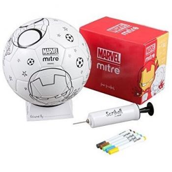 Mitre Kids' Ironman Custom-Football with Paint Pens – White (Size 3)