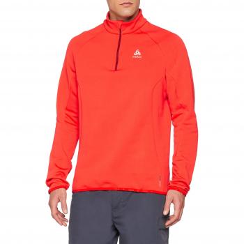 Odlo Herrenkleidung: Midlayer 1/2 Zip Carve Warm Pullover (Feuerrot) – S