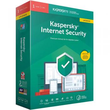 Kaspersky Internet Security 2019 Upgrade – 1 Gerät, 1 Jahr, Plattformübergreifend (Windows/Mac/Android) – Box & Online‑Download