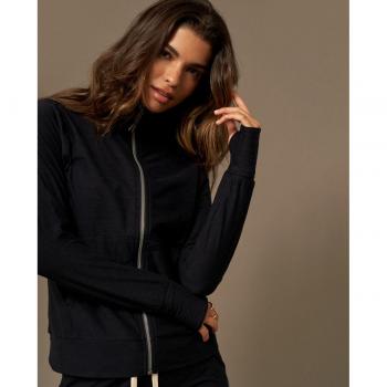 Pull à capuchon Believe Athletics Easy Noir Mat Femme S