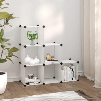 VidaXL Regal mit 6 Würfeln Transparent PP