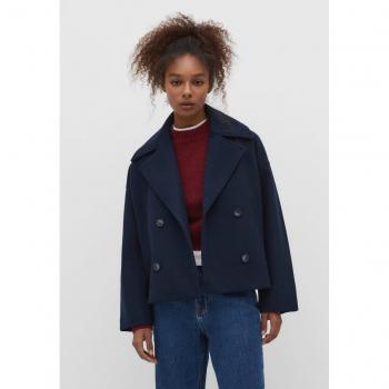 Stradivarius Stilvoller Marineblauer Mantel L